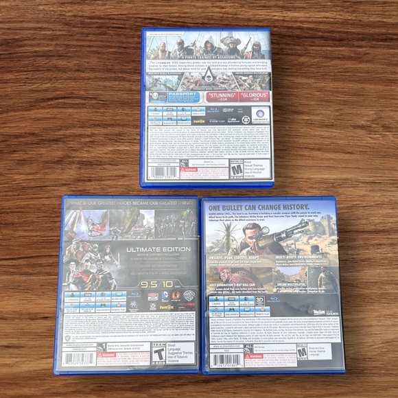 PS4 Games Lot INJUSTICE God's Among Us SUPER ELITE lll ASSASSINS CREED lV - Picture 2 of 5